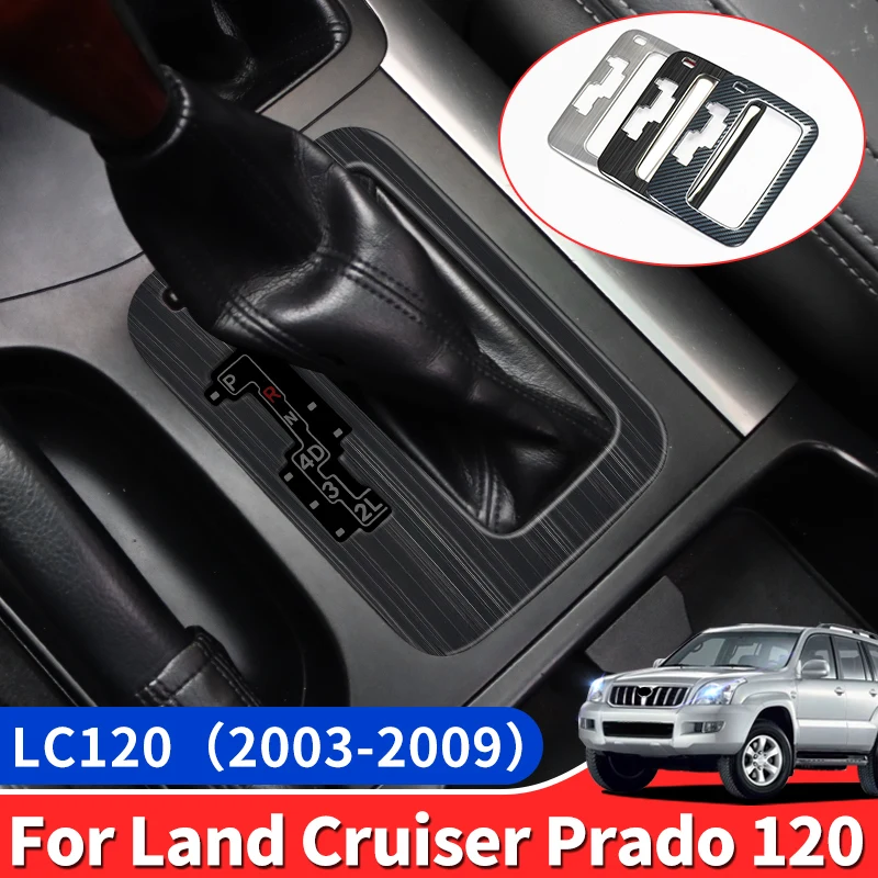 

2003-2009 For Toyota Land Cruiser Prado 120 Interior Decoration Accessories Gearbox Cover LC120 2008 2007 Stainless Steel Panel