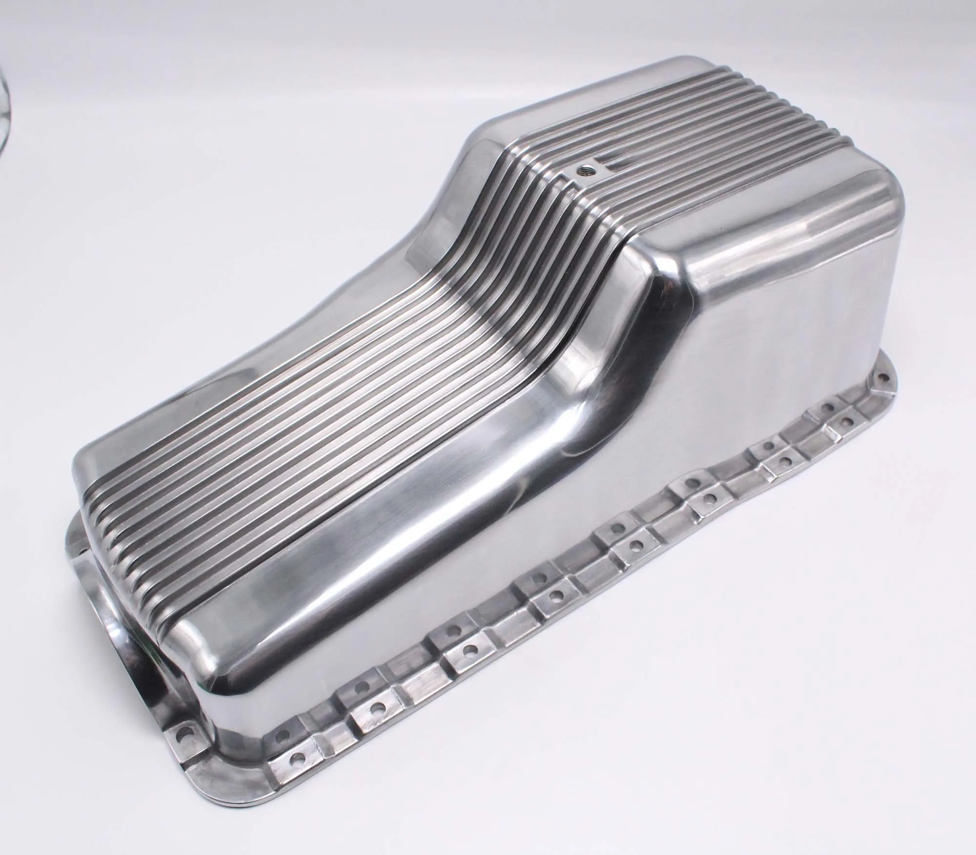 1962-82 SBF Polished Aluminum Oil Pan for Retro Finned Front Sump New Condition Compatible with 260 289 302 SRN8446 VA1955