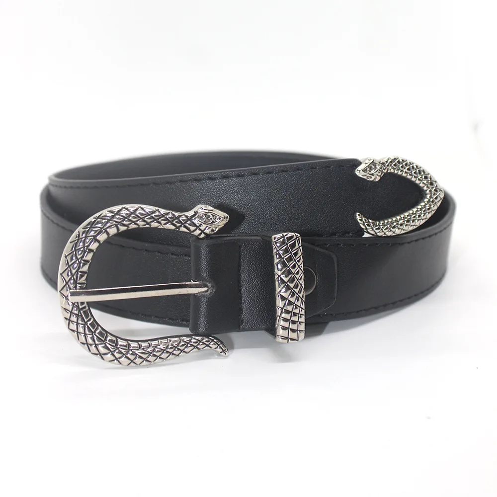2025 Luxury Brands New Three Piece Snake Buckle Waistband Belts for Woman Jeans Skirt Ceinture Femme Accessories