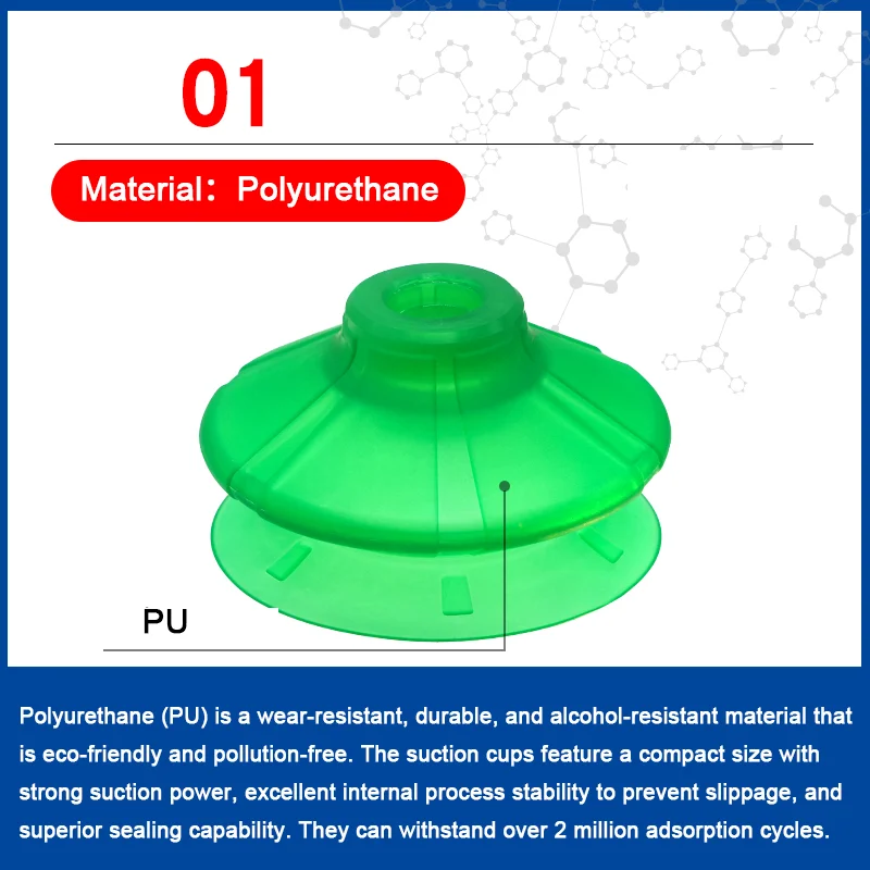 SPB1 Series Vacuum Suction Cups Polyurethane (PU) Suction Cups for Cardboard Boxes SPB1-10/15/20/25/30/40/50/60/80