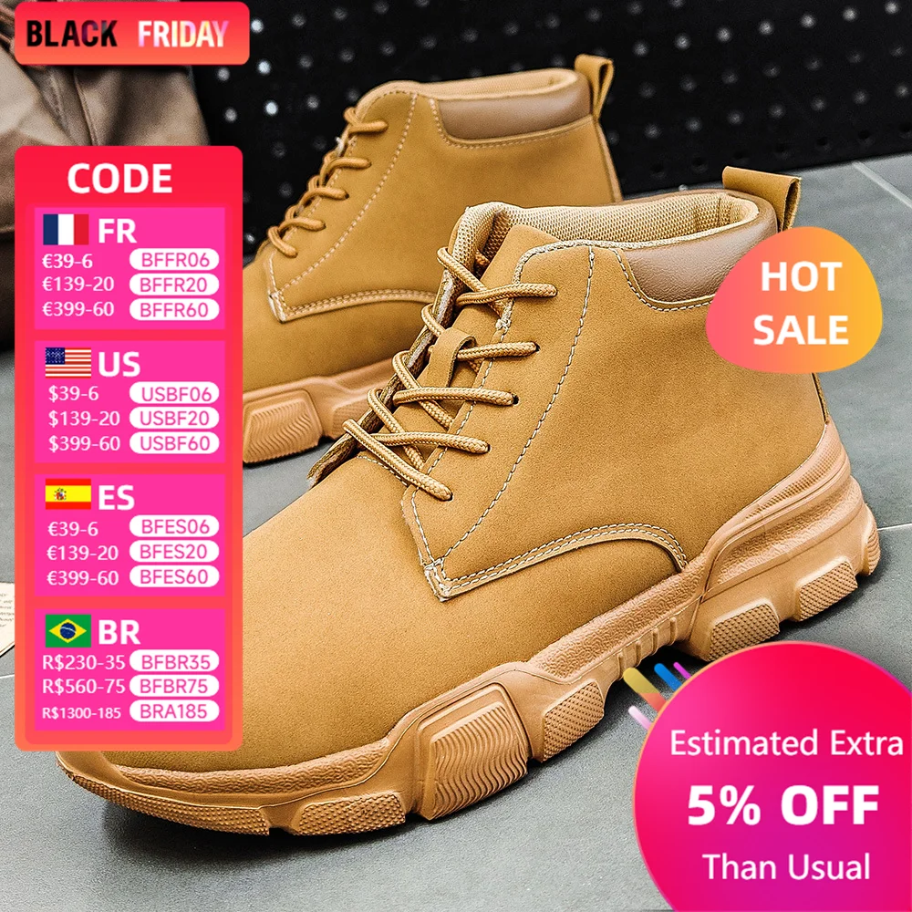 Men and women with the same type of outdoor work shoes couples light everything  High top Martens boots