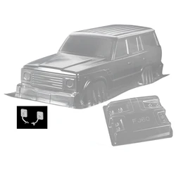 1/10 FJ60, 313mm, Clear PC Climbing Car Shell Crawler Body With Lamp Light/Rearview Mirror