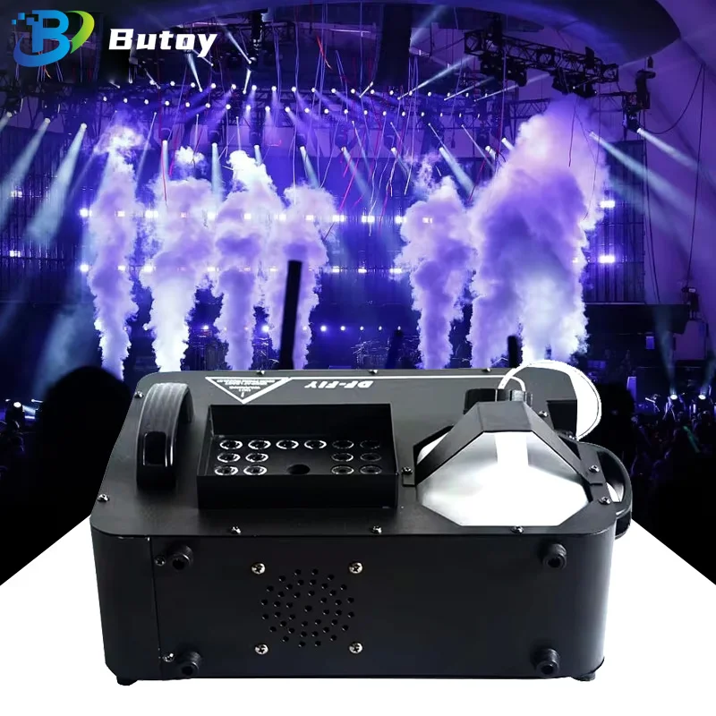 2Pcs LED Fog Machine 1500W Stage Smoke Column Machine DMX512 Remote Control for DJ Disco Nightclub Bar Wedding Dance Show