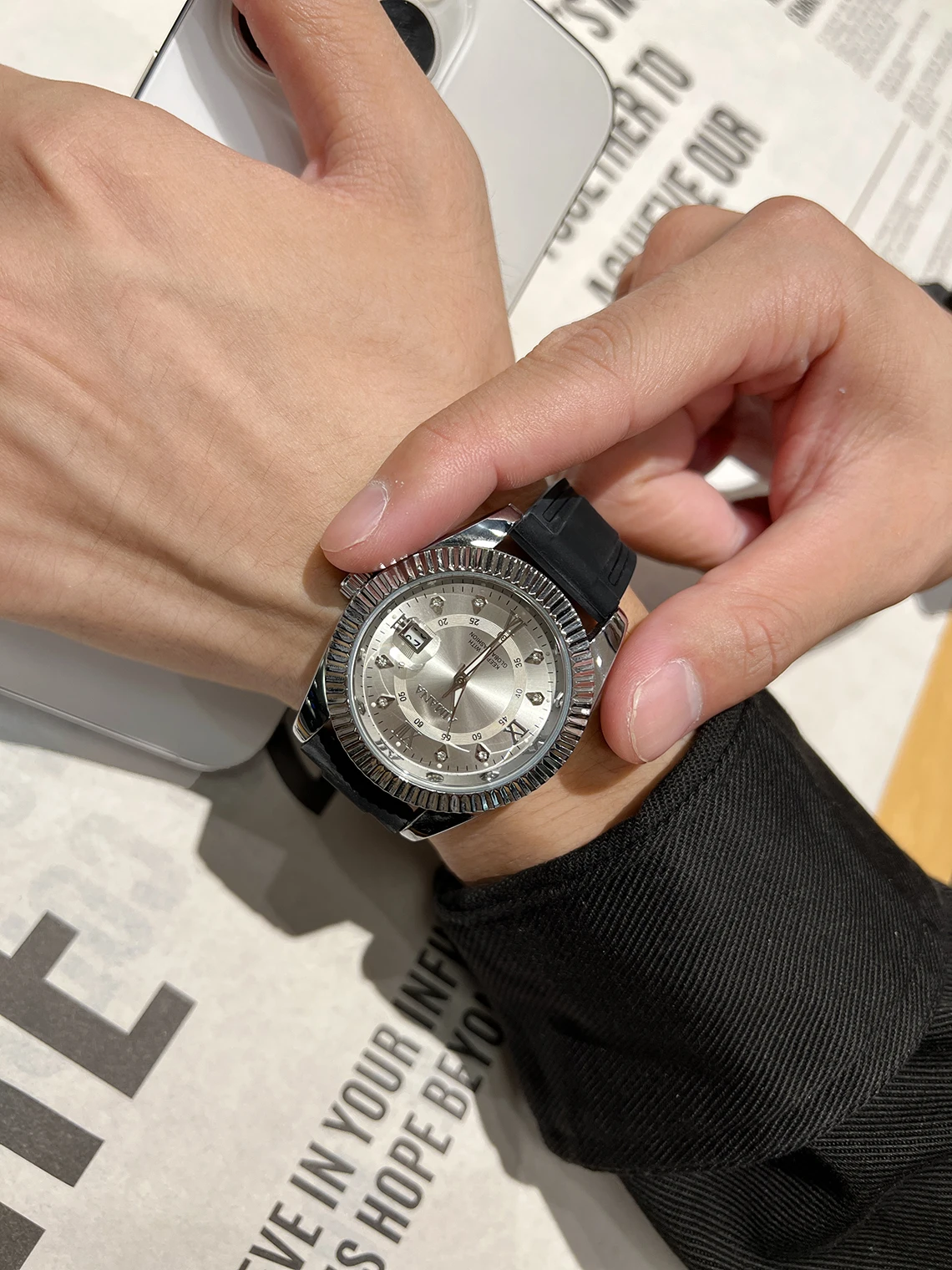 رجل مكتب ساعة لطيفة بسوار من السيليكون