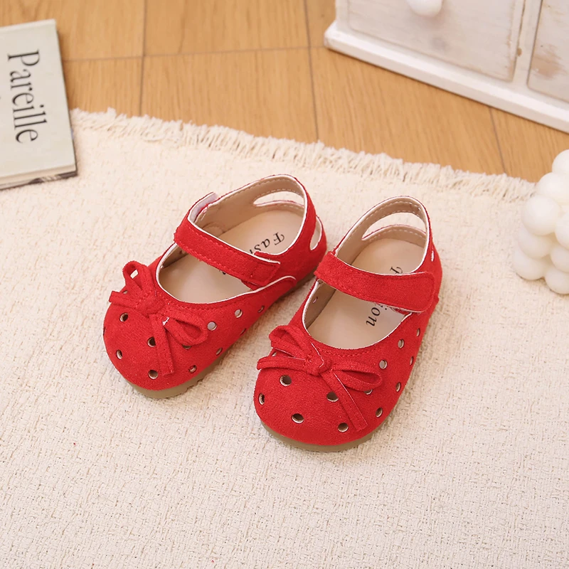 

Kids Beach Shoes Sweet Candy Color Girls Princess Shoes with Simple Bows 2026 Summer New Children Sandals Soft Bottom Non-slip