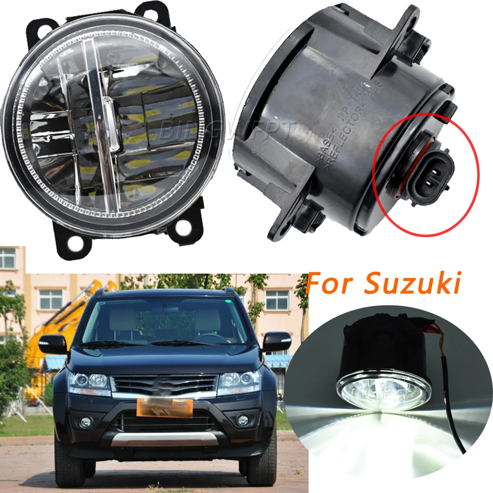 Fog Lights For Suzuki Grand Vitara 2 II JT Closed Off-Road Vehicle 2005-2015 Fog Lamp DRL Daytime Running Light Car Accessories