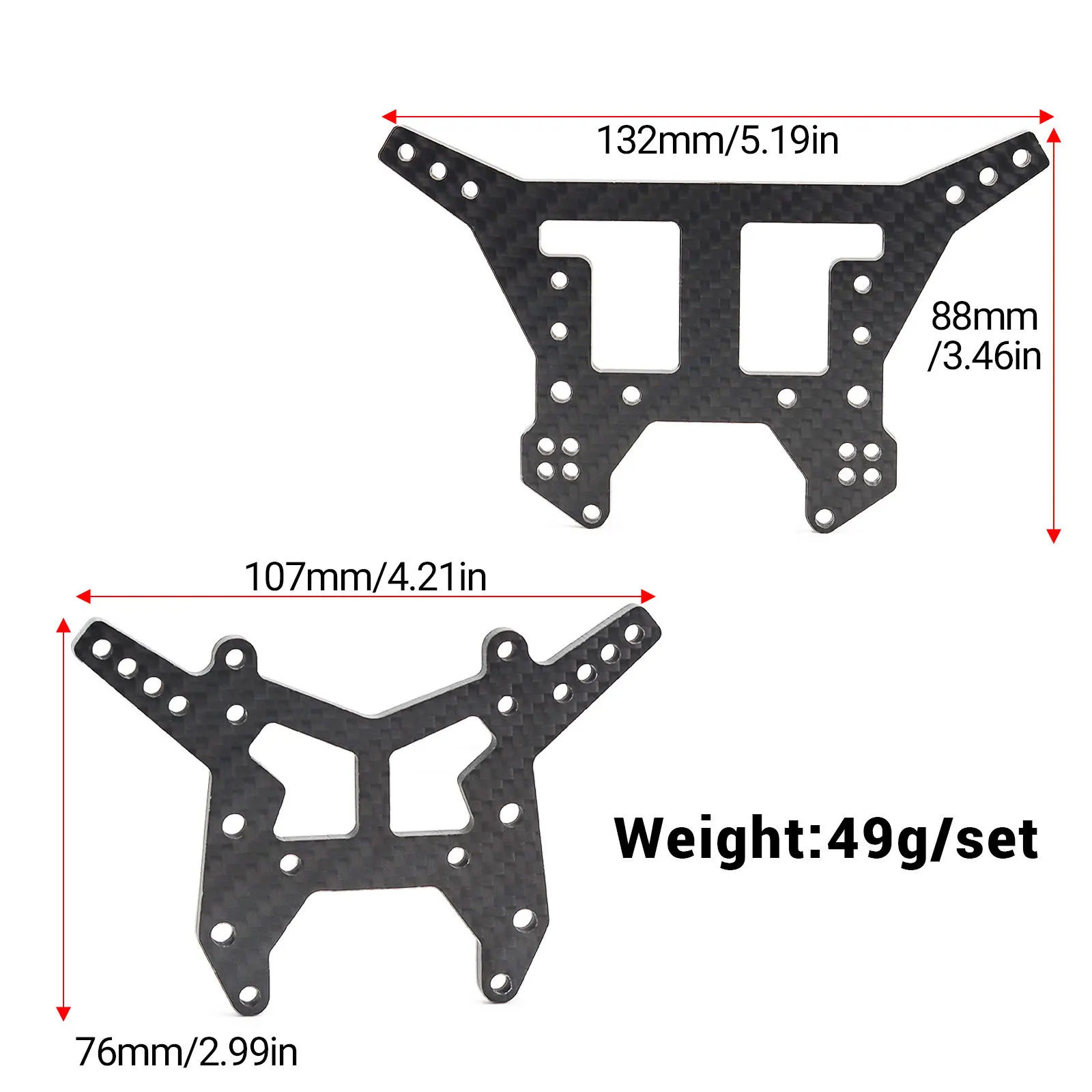 

Carbon Fiber Shock Towers for Arrma Typhon-W174, Front and Rear Upgrade, Fits 6S BLX Models, 1/8, 6S