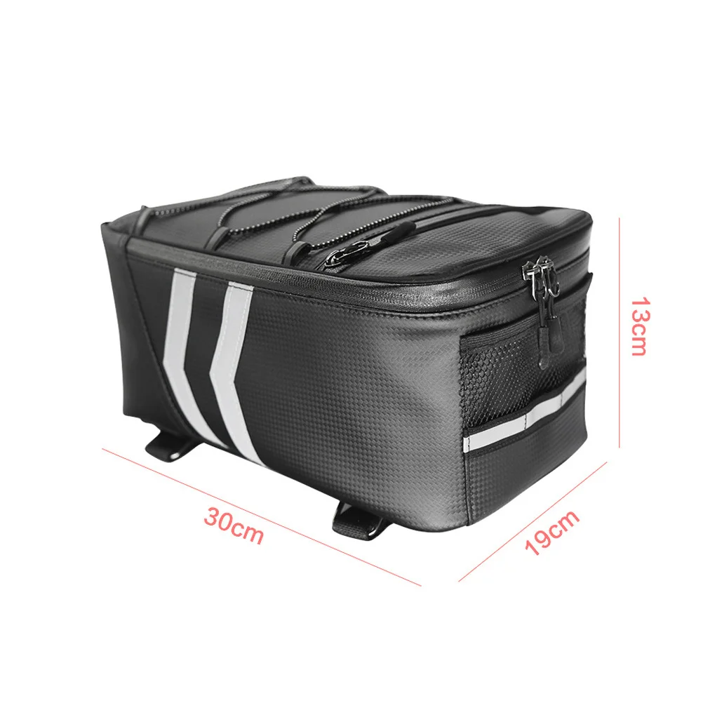 1Pcs Waterproof Tail Bag 9L Multi Functional PU Bike Trunk Bag Easy Install Rear Carrier for Bicycle Motorcycle Ride