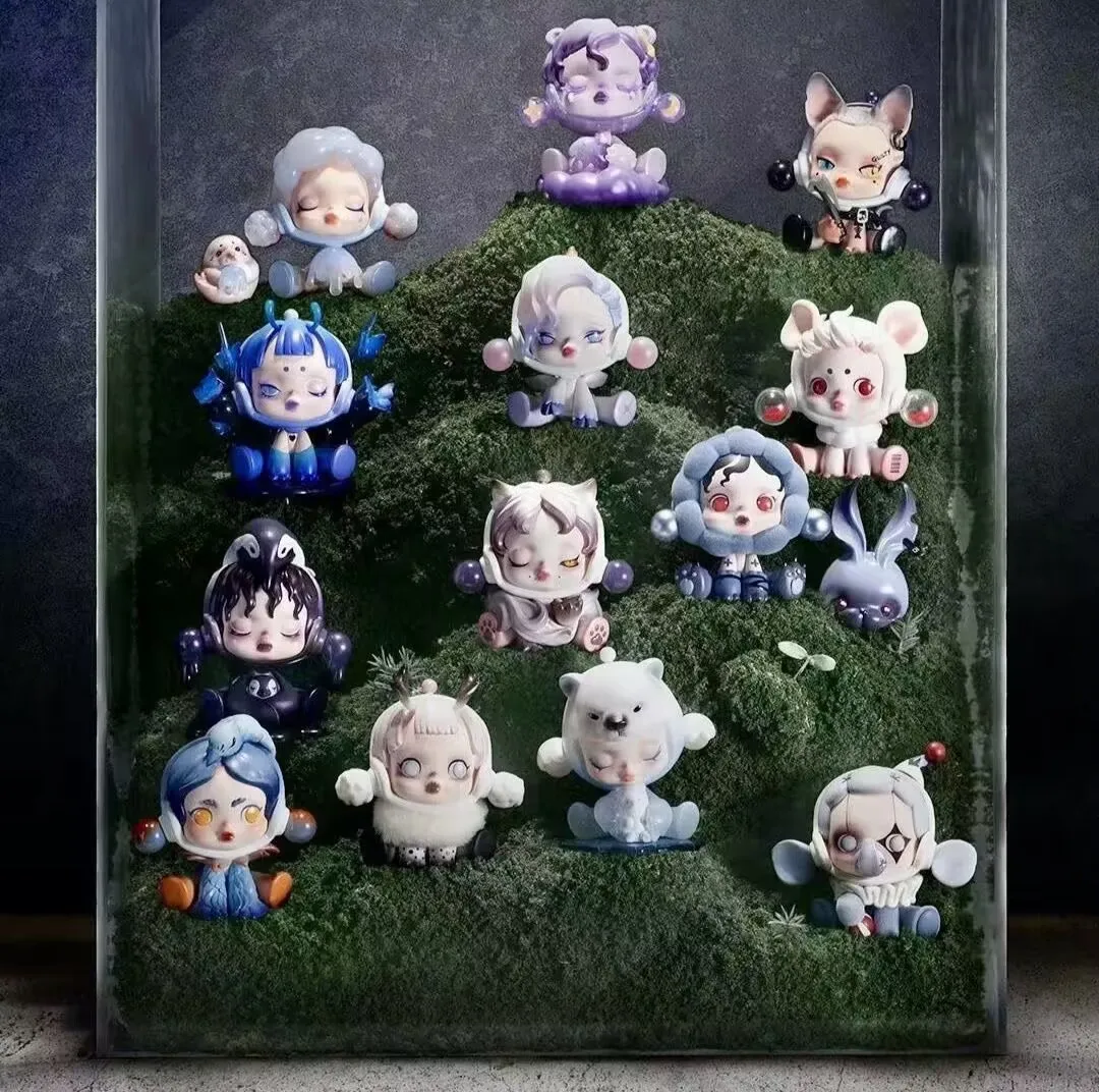 

Pop Mart Skullpanda Mare of Animals Series Kawaii Anime Action Figure Blind Box Toy Surprise Mystery Doll Collectible Caixa Caja
