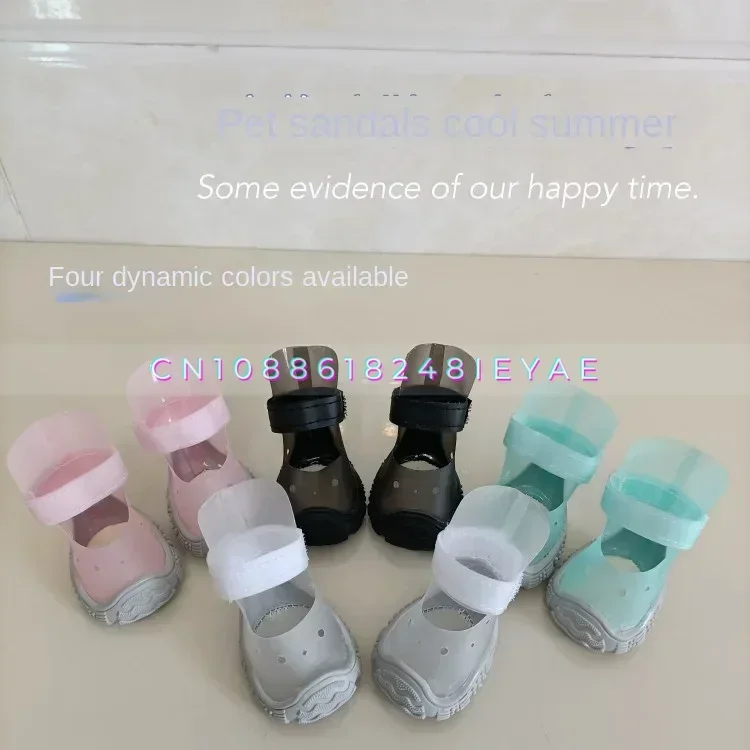 

Waterproof Pet Shoes Spring/Summer Dog Boots Non-slip Sandals Pomeranian Yorkshire Terrier Poodle Puppy Shoes Dogs Accessories