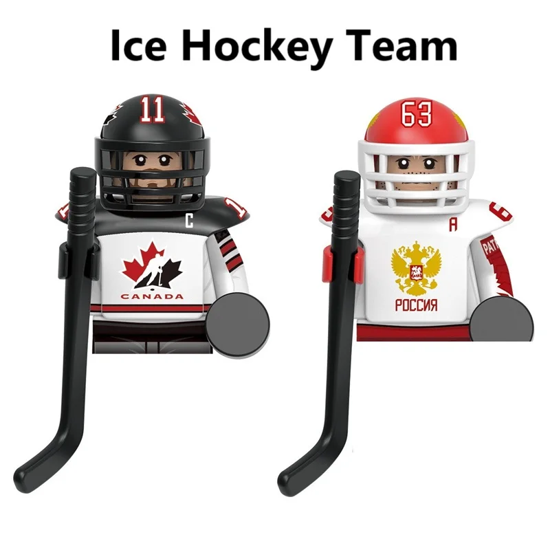 Canada Ice Hockey Team Building Blocks Mini Action Figure Toys