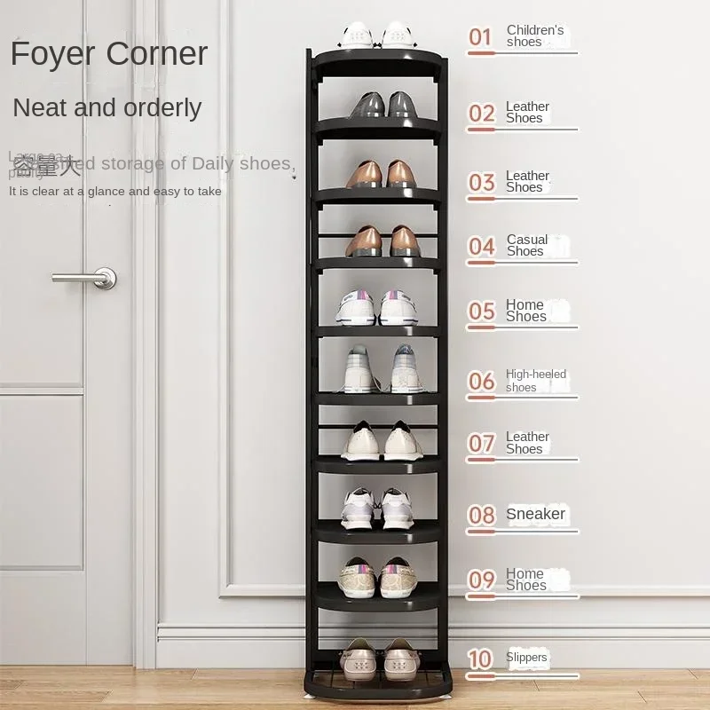 Home furnitureStainless Steel Narrow Shoe Rack Home Door Corner Space-saving Rack Dormitory Simple