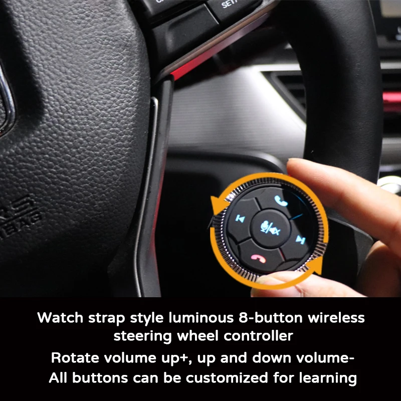 Wireless Bluetooth 5.3 remote control button motorcycle/bicycle handlebar media strap controller car steering wheel control