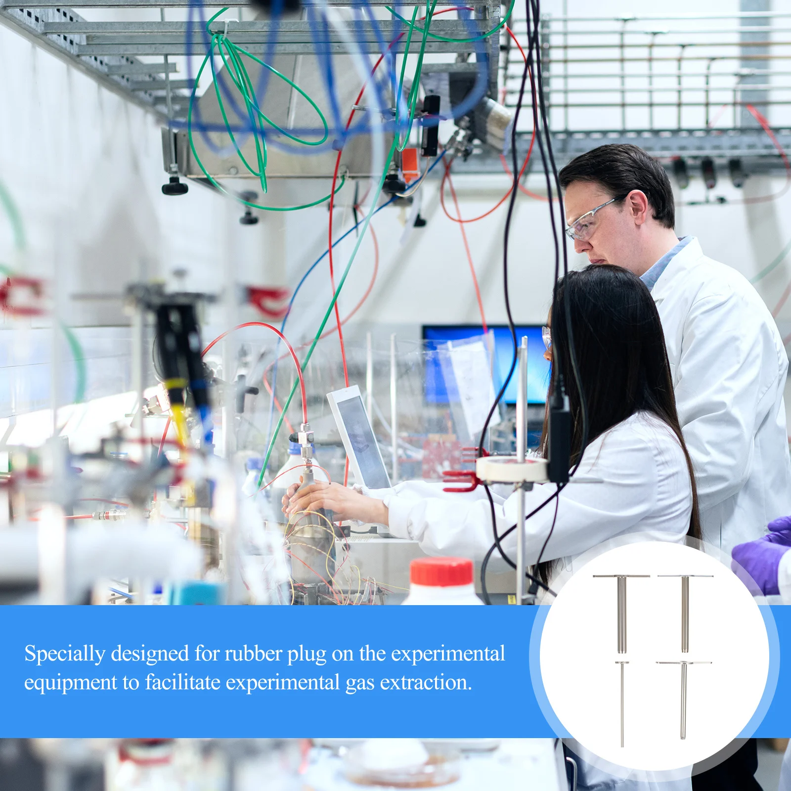 

4Pcs Rubber Stopper Hole Punchers Manual Plug Drill Tools Steel Durable Laboratory Accessories for Experiment Gas Extraction