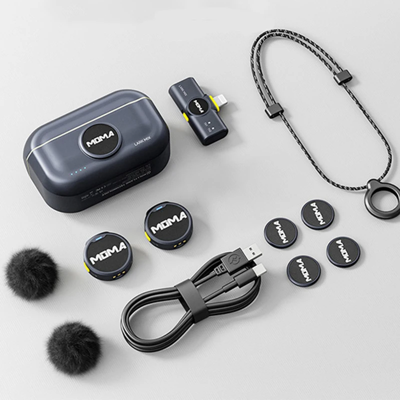 

Lark Mix Button Wireless Lavalier Microphone Radio Recording Live Broadcast Moma