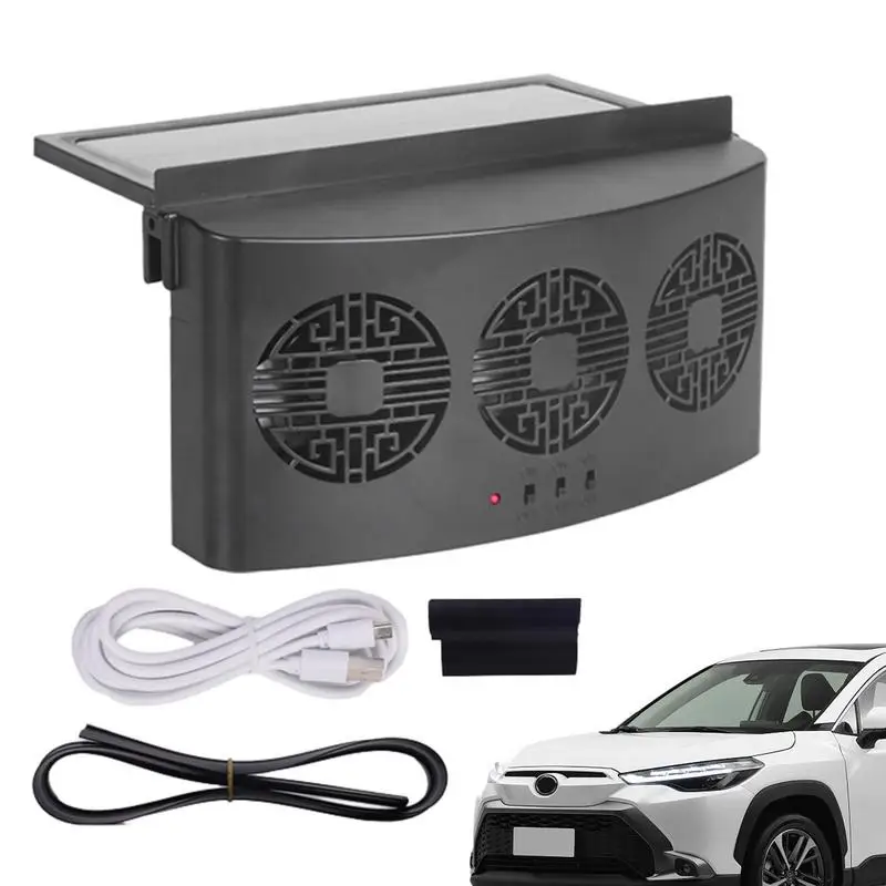 Car Window Ventilation Fan Auto Fan Solar Powered Fully Automatic Vehicle Cooling Fan Truck Exhaust Fan For Cool Down Car