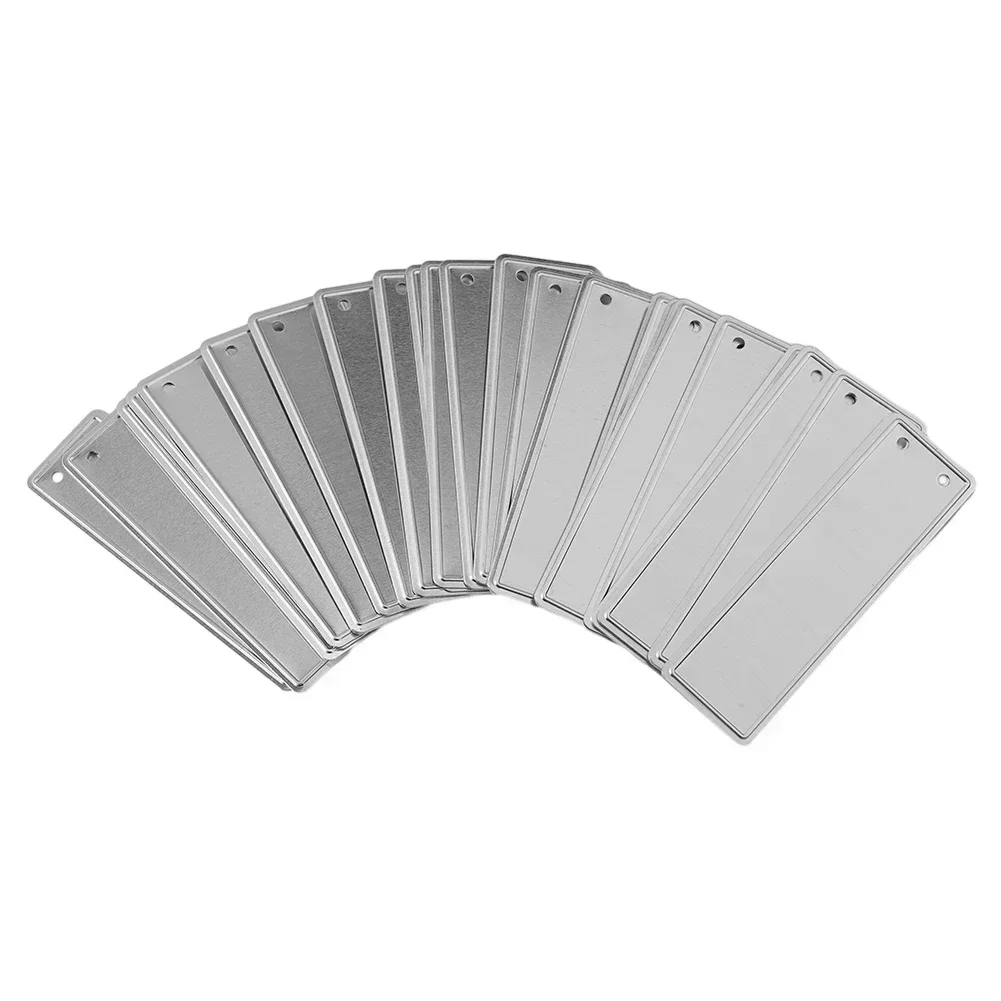 Tags Plant Labels Aluminum 50 Set DIY Double-Sided Write Garden Indoor & Outdoor UV Resistant Waterproof With Hole