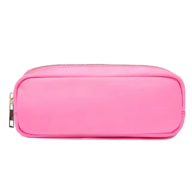 Stock Nylon Durable Colorful Simple School Bag Holder Storage Pouch Bag Gift Cute Marker Pen Pencil Case