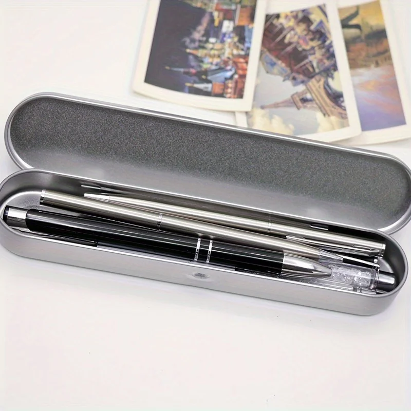 1pc  Clamshell, Acne Needle, Tweezers, Storage Tin Box, Suitable for Pencils, Pens, Markers, and Other Small Tools