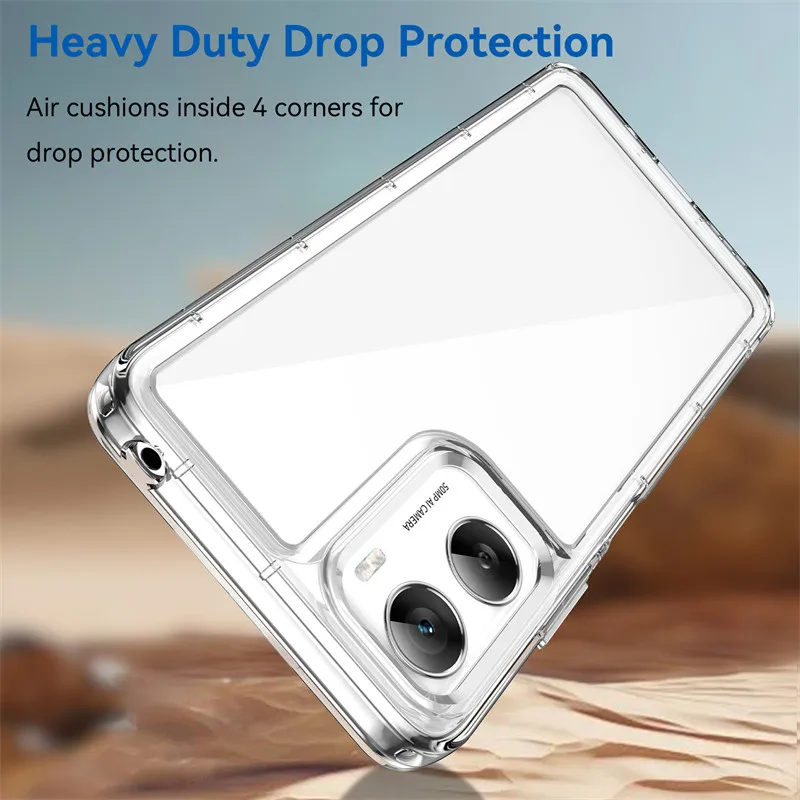 Para Motorola Moto G06 Funda Moto G06 Power cubierta TPU borde acrílico Backplane parachoques Fundas protectoras para teléfono en Moto G06 Funda