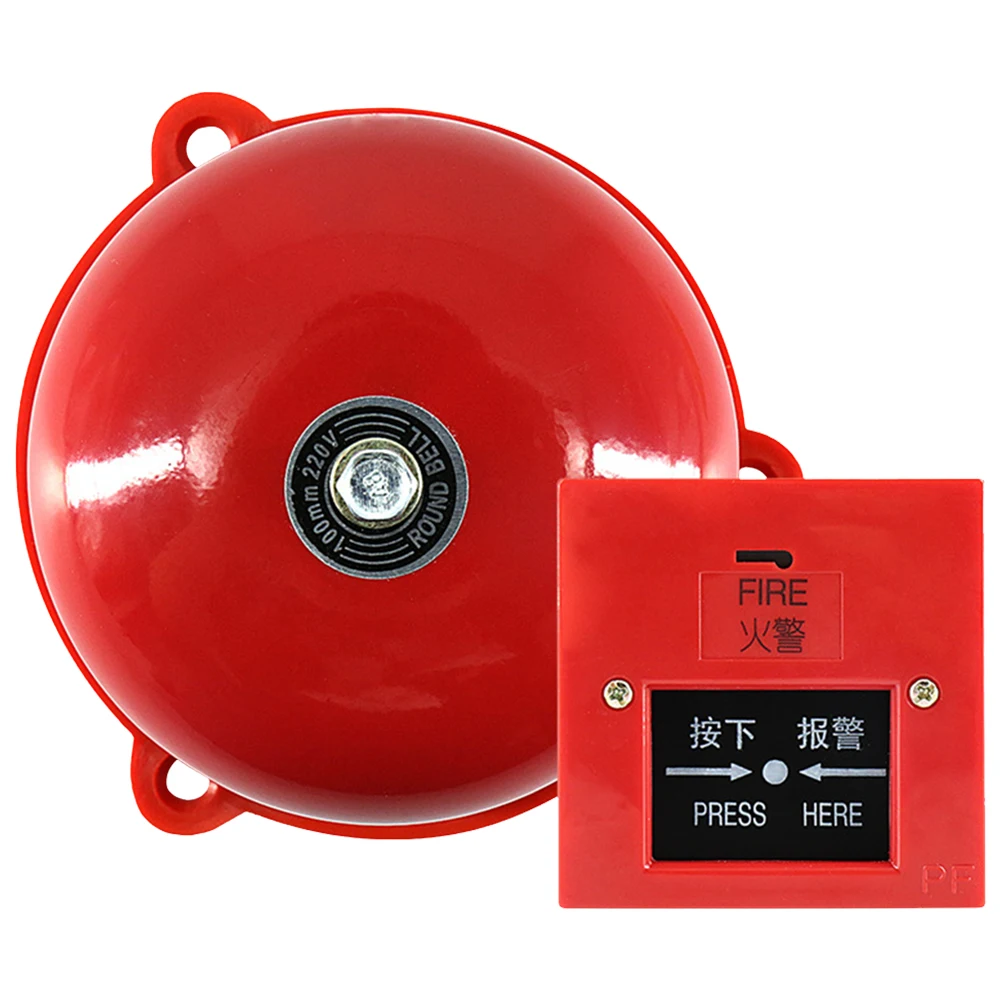 4 Inch Manual Call Point Fire Alarm 100db Pull Station School Fire Alarm Fire Control Internal Strike Type Electric Bell