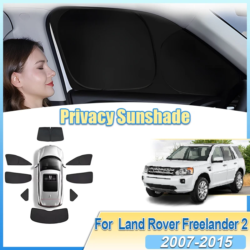 Privacy Sunshades For Land Rover Freelander 2 L359 2007-2015 Anti-UV Sun Protection Side Window Visors Foldable Auto Accessories