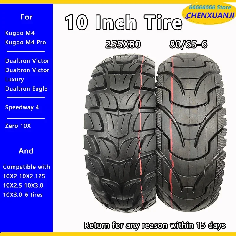 10 Inch Tires 10X3 Scooter Tires for 10X3.0 80/65-6 255X80 Kugoo M4 Dualtron VICTOR LUXURY EAGLE Speedway 4 Zero 10X Bike Tire