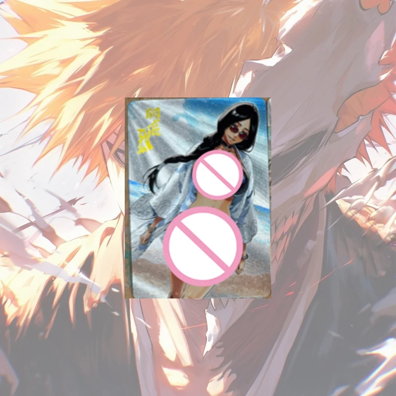 Anime Bleach Diy Homemade Color Flash Cards Inoue Orihime Kuchiki Rukia Nelliel Tu Odelschwanck Unohana Retsu Collectible Cards