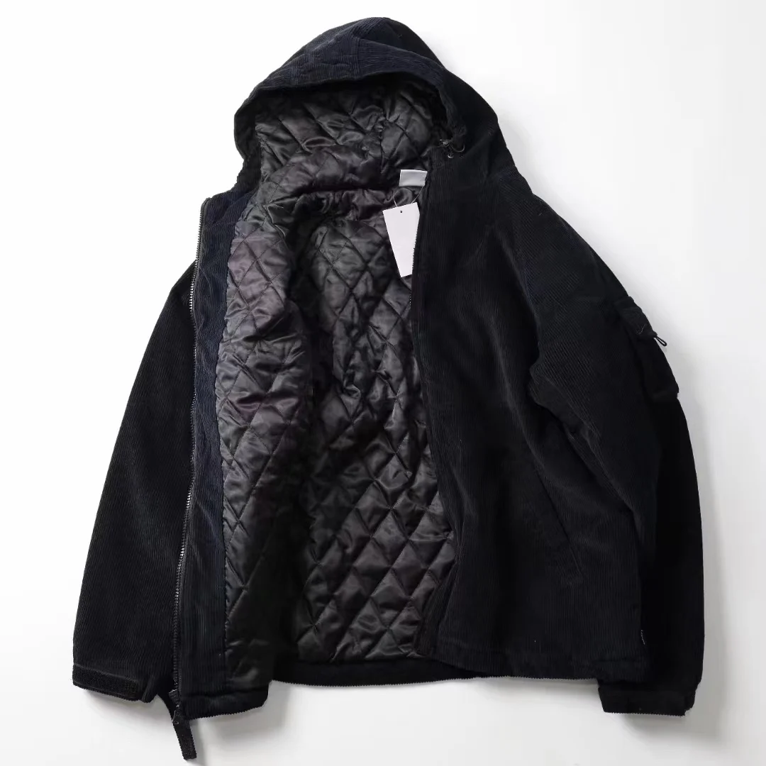 

Мужской повседневный костюм из вельвета с вышивкой: худи и брюки свободного кроя средней длины, молодежный стиль