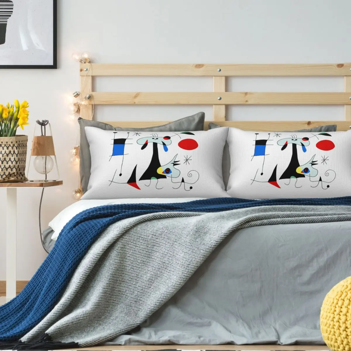 Joan Miro Abstract Surrealism Rectangle Linen Pillowcase Cushion Cover Polyester Decorative Bedroom Home Comfort Throw Pillow