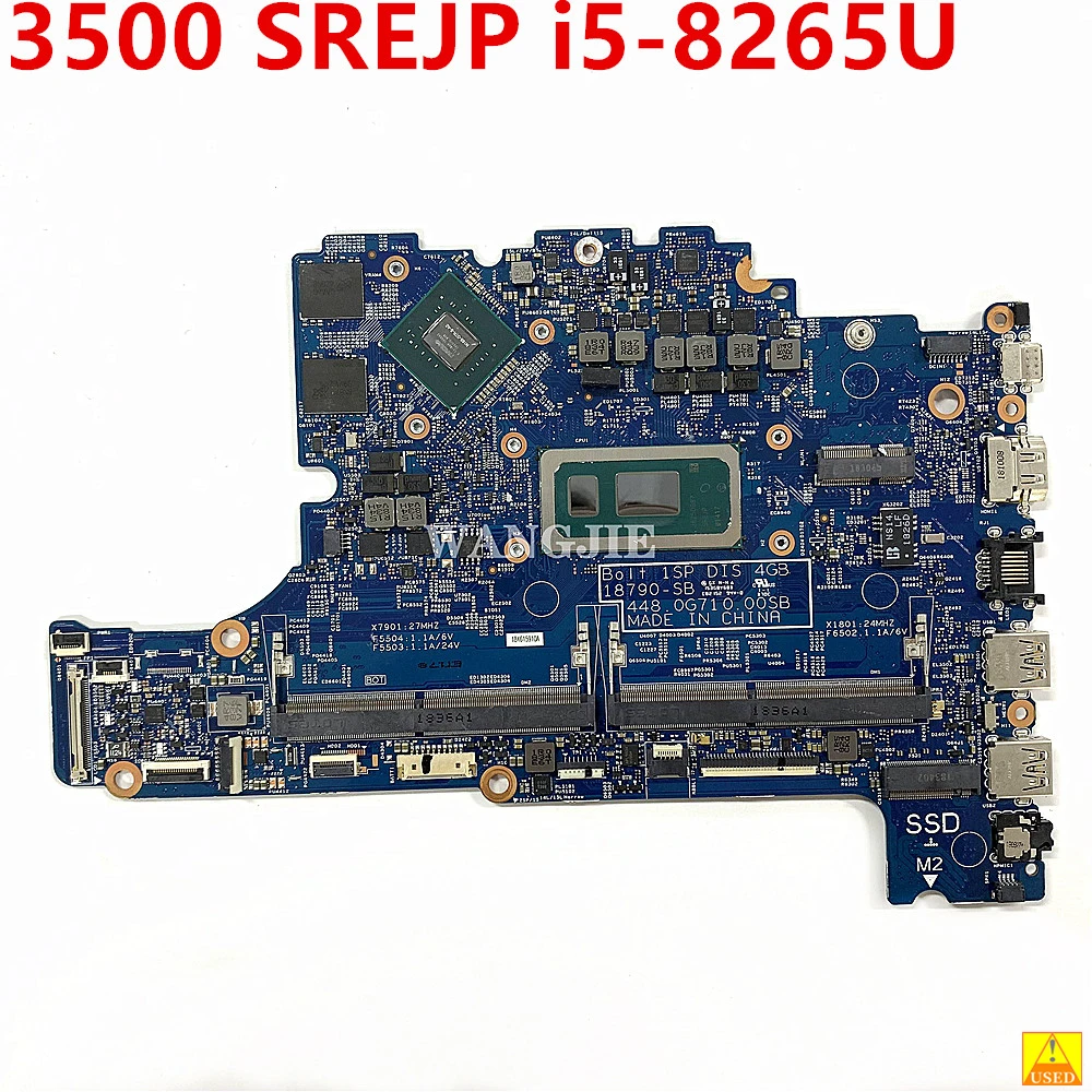 

For Dell 3500 PN/ 0G70108 Laptop Motherboard 18790-SB 448.0G710.00SB SREJP i5-8265U 100% Fully Tested