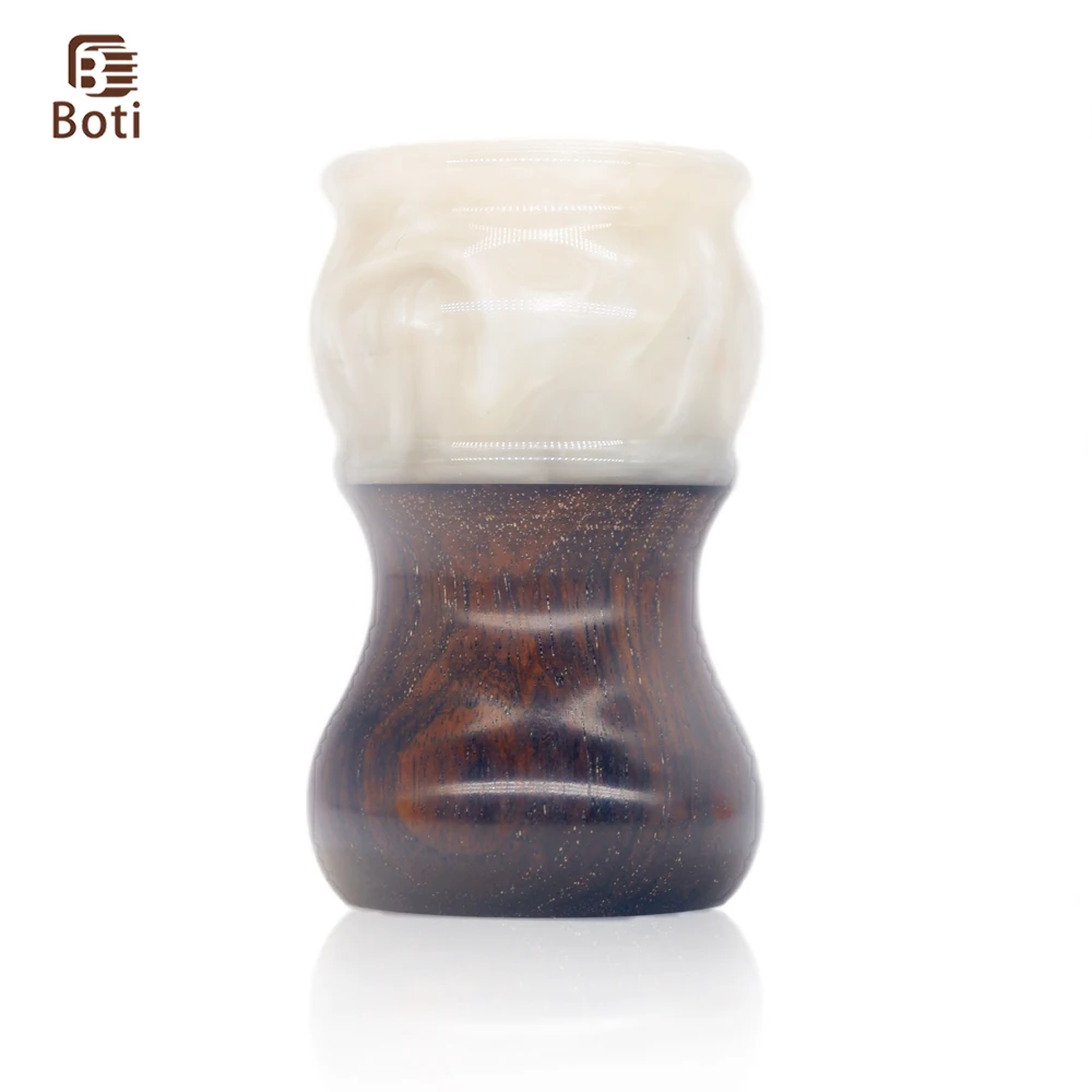 Boti Brush-Stump Handle Shaving Brush Handle White Brown Color Wood Resin Men's Beard Tool Daily Beard Products