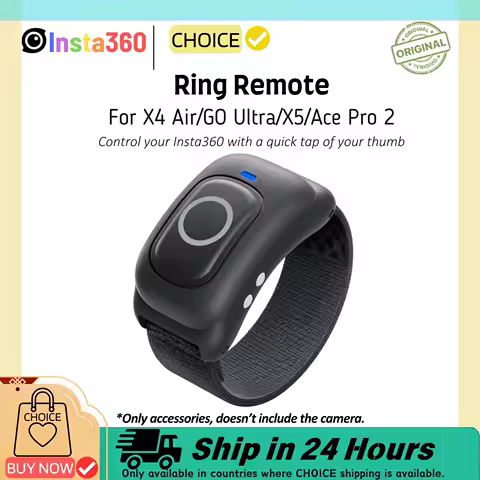 Insta360 Ring Remote 20m 66ft Mini Thumb Control IPX7 RC For Insta 360 GO Ultra X5 Ace Pro 2 X4 Air Original Accessories