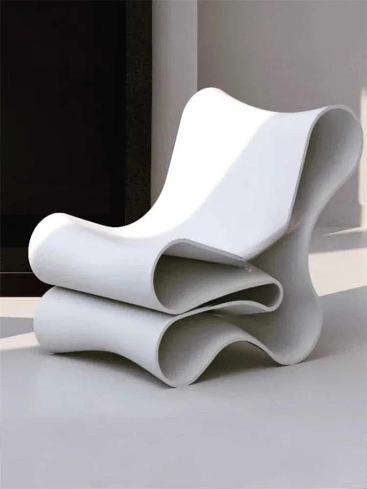 Nordic creative designer FRP special-shaped noodles casual backrest Internet celebrity chair