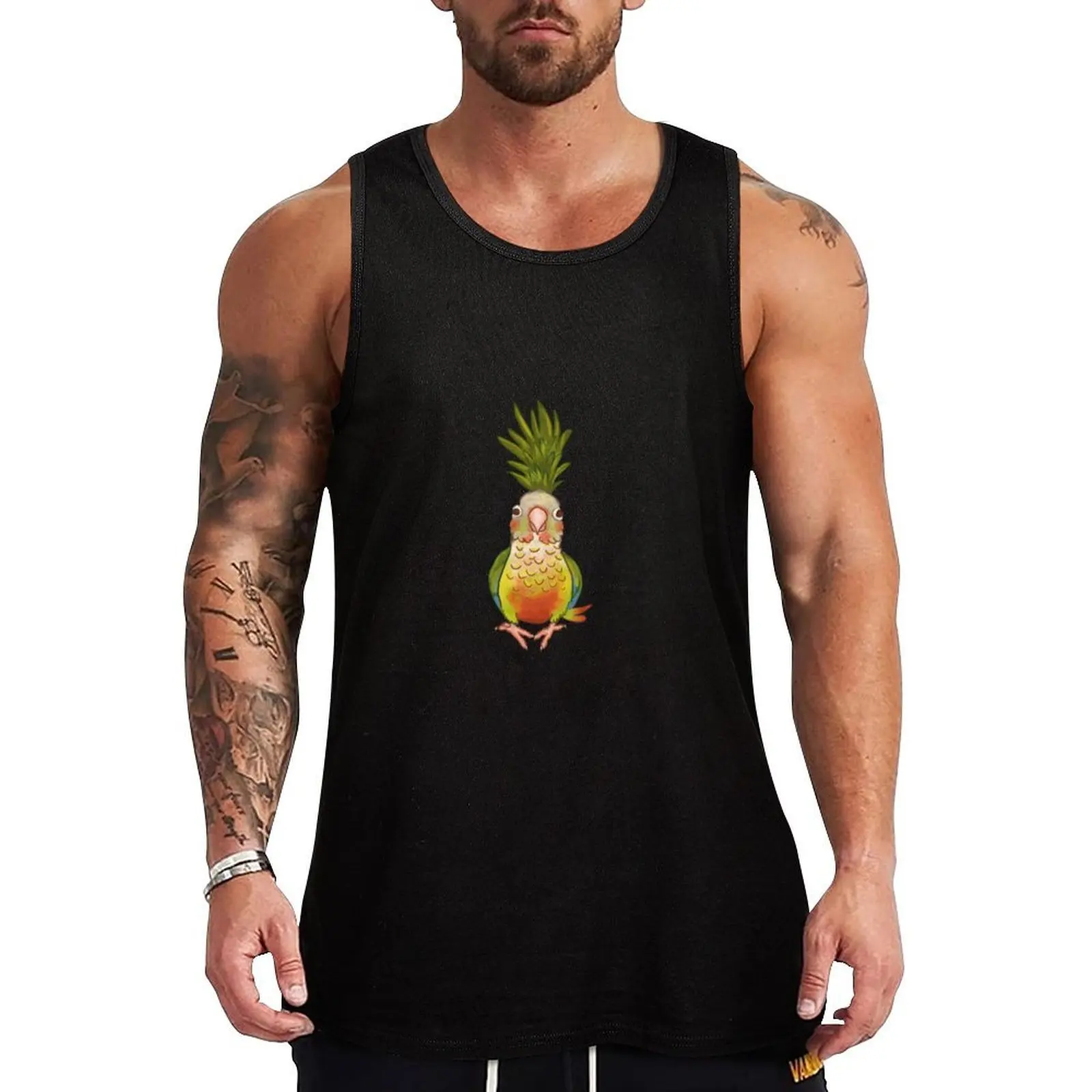 

Pineapple Conure Tank Top t shirt gym sleeveless gym shirts male gym t-shirts man bodybuilding men