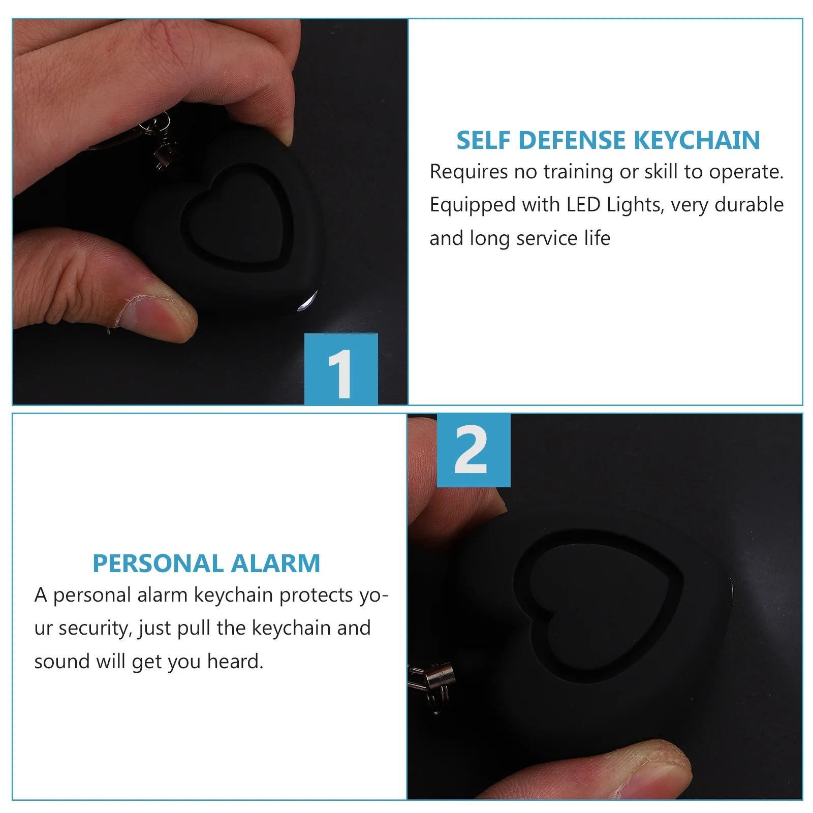 مكافحة الذئب إنذار المفاتيح صفارة الإنذار الأمن الشخصي مع ضوء LED لكبار السن الطلاب إنذار الطوارئ