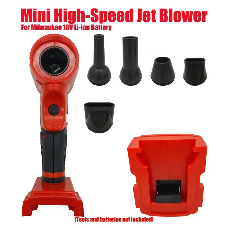 

HAKSINKY Mini High-Speed Jet Blower for Milwaukee 18V Li-Ion Battery 210W Cordless Electric Hair Dryer MWQ-TF05 Cleaning Tools