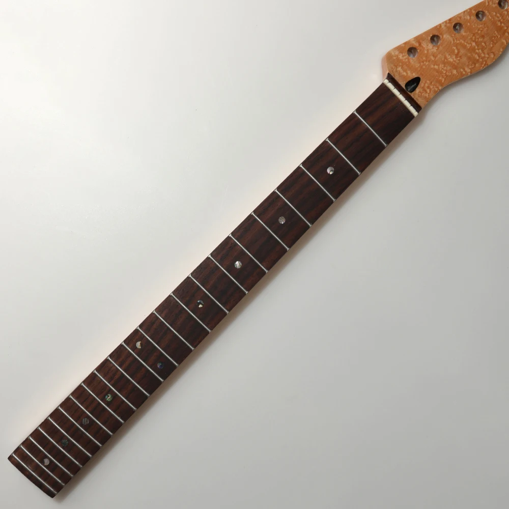 22 Frets Tlcaster Guitar Neck High Gloss Natural Wood Birdseye Maple Rosewood Fretboard for TL Electric Guitar