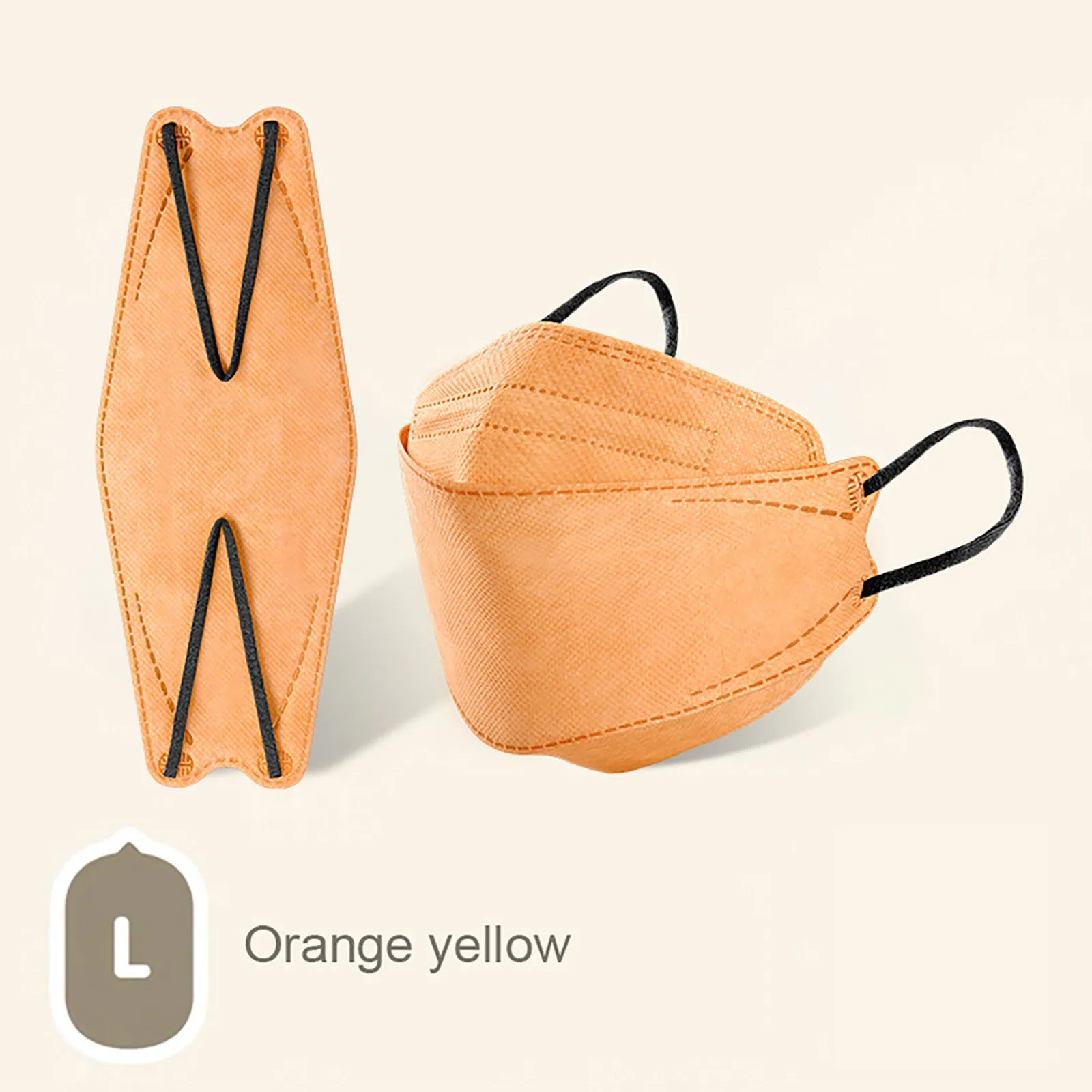 

50 шт., детская маска для лица, модная цветная рыбка Morandi, 3D 4-слойные одноразовые маски, однотонная, простая, эластичная, ушная петля, удобная маска