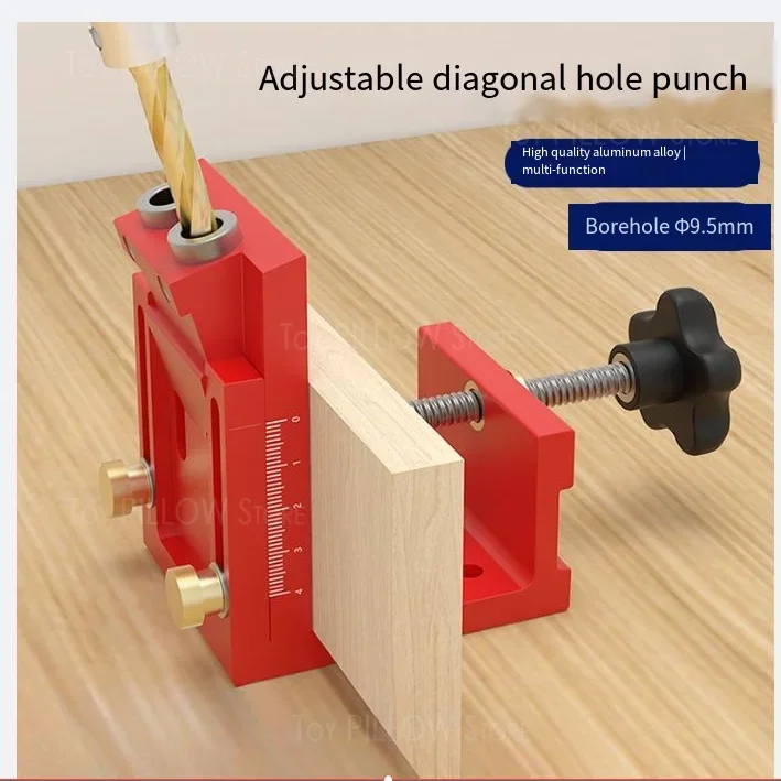 Woodworking hole punch auxiliary tool