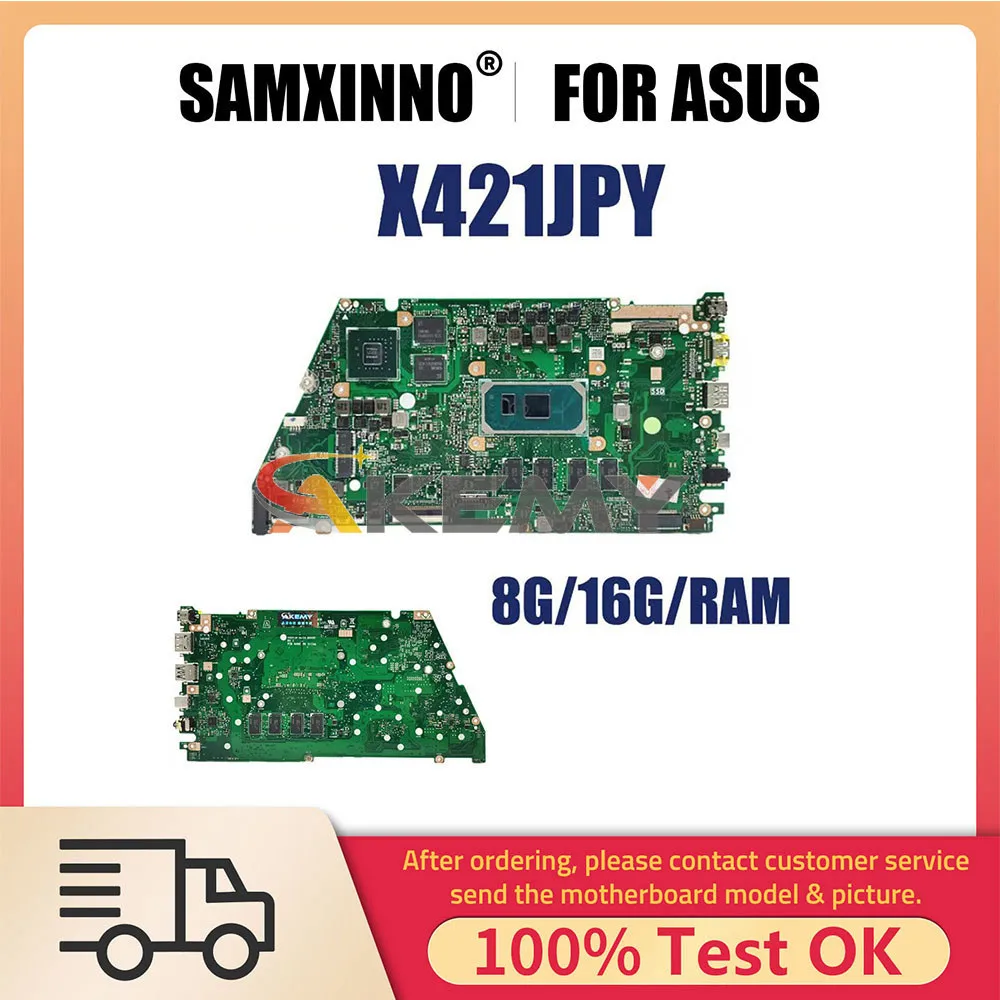 

Notebook Mainboard For ASUS X421JQ X421JFY X421JPY X421JQY X521JQ X521JQY R521JP Notebook Motherboard I5 I7 CPU 10th 8G 16G