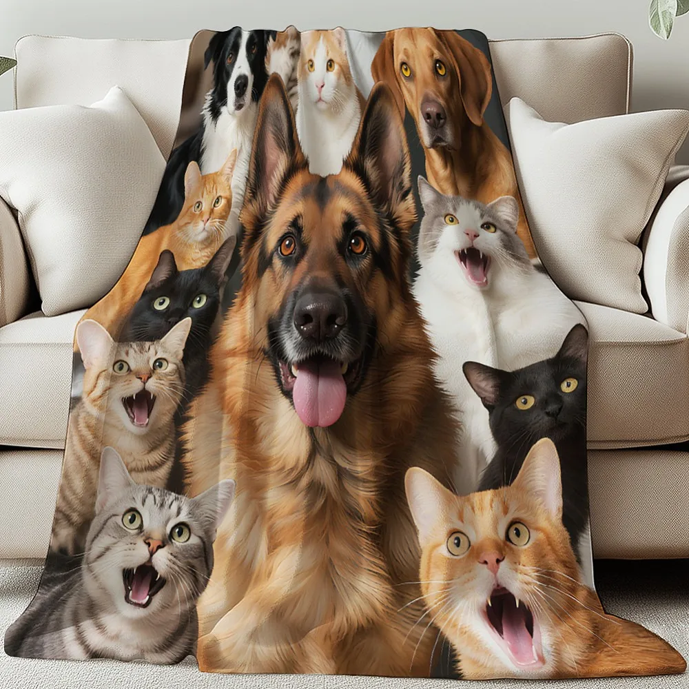 

Rectangle Velet Blanket for Household Items Decoration Supplies Dog 150x130cm
