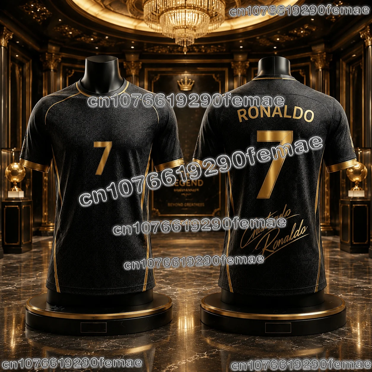 New Ronaldo Fashion Football Commemorative Jersey Breathable Sports T-shirt for Kids Adults Outdoor Exercise and Daily Wear