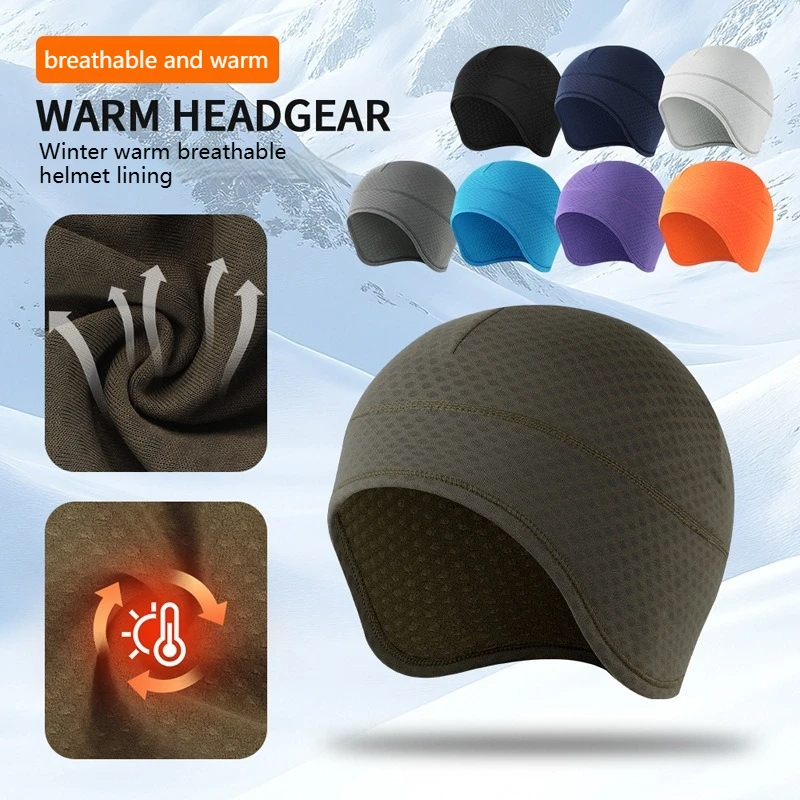 GTUBIKE Fleece Cap Beanie Hat Winter Skull Cap Warm Beanie Thick Windproof Lightweight for Running Skiing Cycling Sports