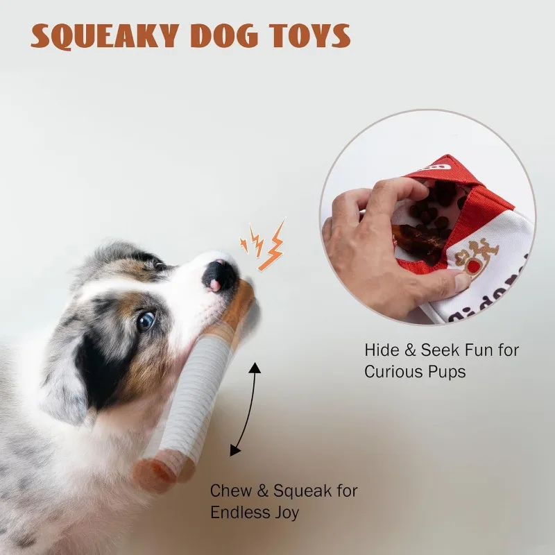 Creative Cigarette Interactive Giggles Dog Toys Funny Interactive Plush Dog Toys Funny Plush Chewing Toy Cigaret Box Pet Gifts 4