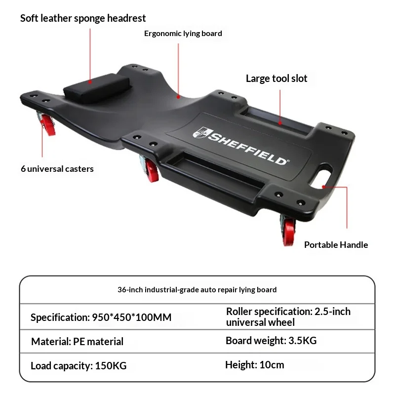 Placa de colocação de aço resistente mecânico trepadeira rolamento placa de reparo de carro baixo perfil grosso acolchoado ferramenta de garagem reparo ao ar livre