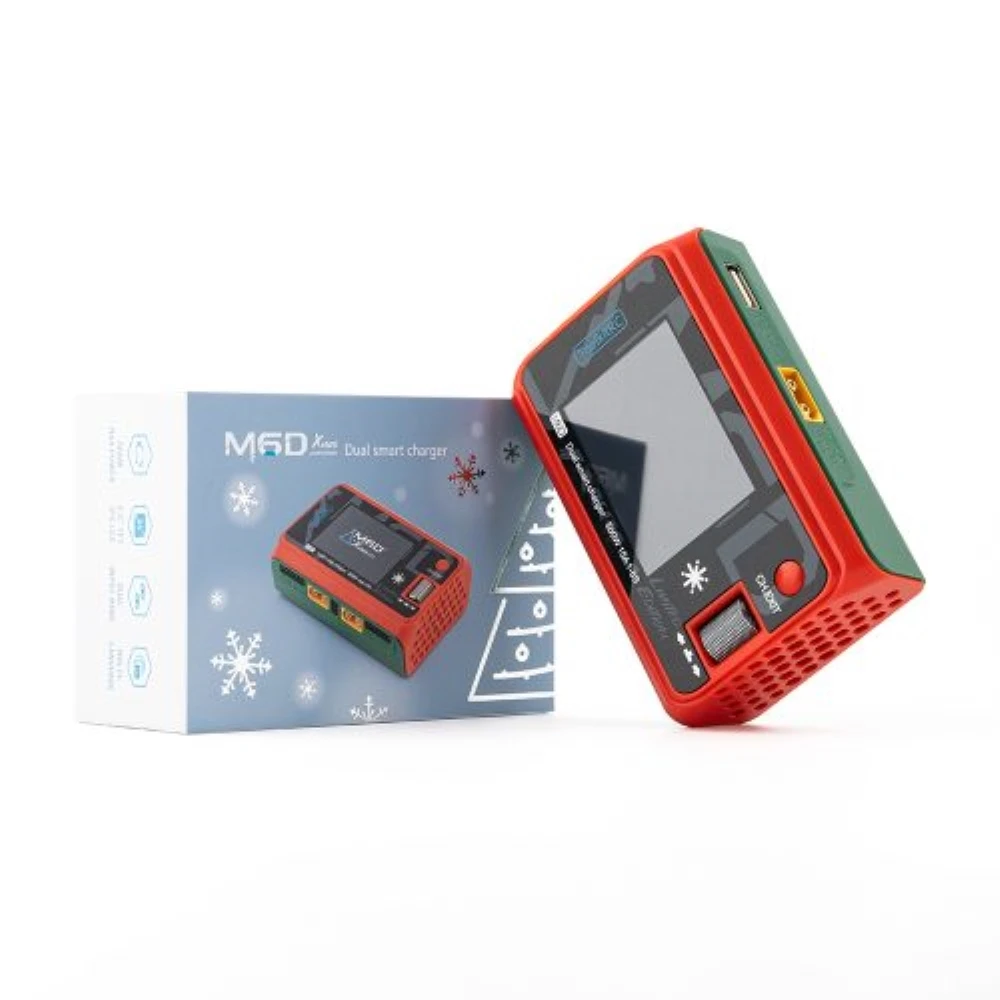 

Christmas Limited Edition ToolkitRC M6D V3 500W 15A DC Dual Channel MINI Smart Charger Discharger FPV Parts