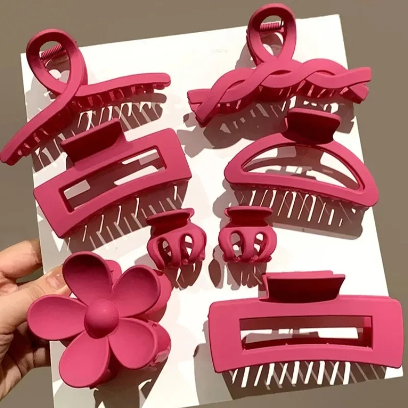 8 stks/set Plastic Haar Klauw Clips Accessoires Multi-Stijl Grote Grabber Shark Clip voor Dik Haar voor Vrouwen antislip Styling Tool