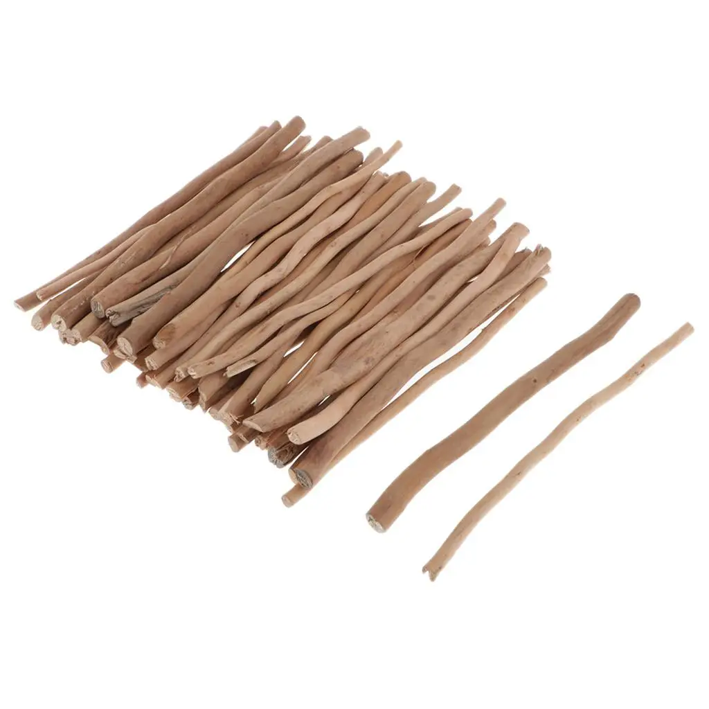 สําหรับงานฝีมือ DIY Photo Props 50 ชิ้น Driftwood สาขา Twig Embellishments