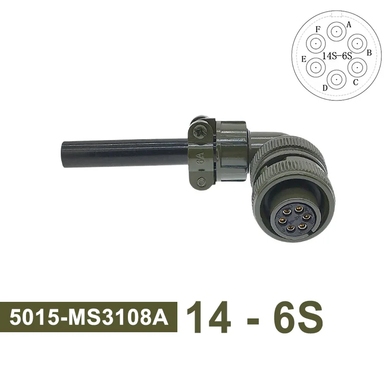 Mil std ronde connector ms3102a 14s-2 14s-5 14s-6 MIL-C 5015 militaire specificatie connectoren ms3106 ms3108 stekker & stopcontact